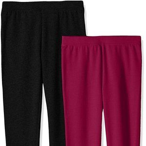 Essentials Little Girls' 2-Pack Cozy Leggings, XS